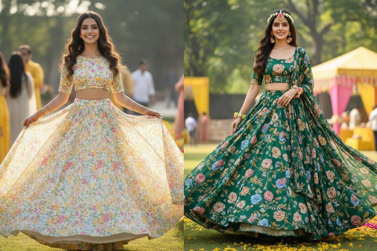 Floral Print lehenga