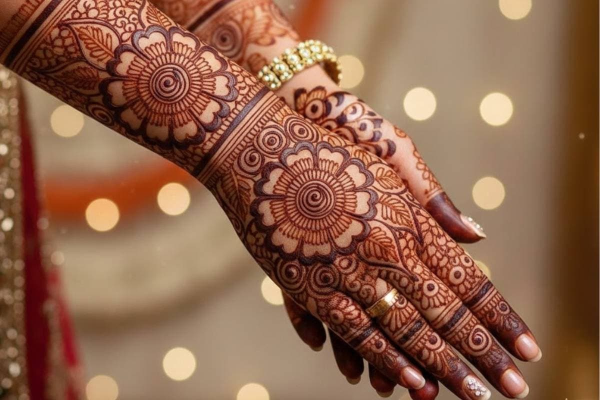 Flower Mehndi Design (AI IMAGE)