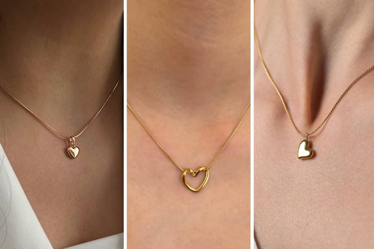 गोल्ड प्लेटेड हार्ट पेंडेंट डिजाइन्स (Gold Plated Heart Shape Pendant Designs)