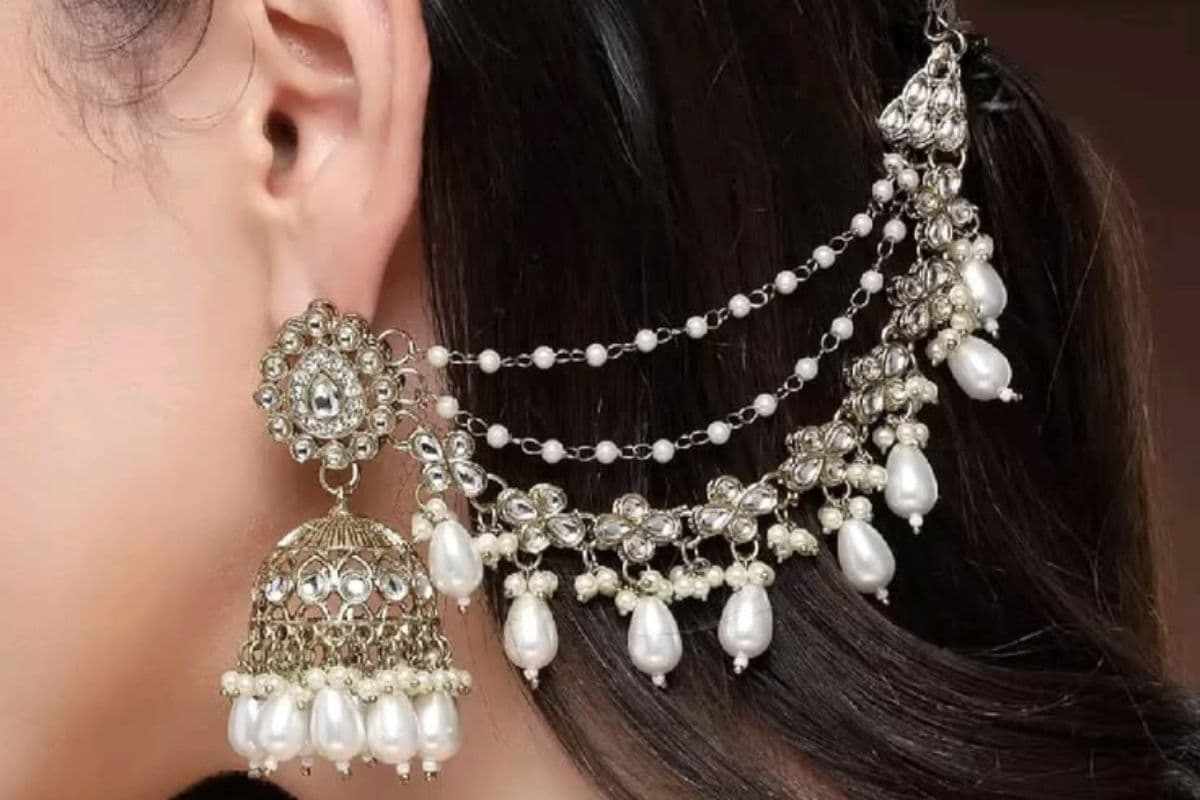 Jhumka Style Triple Layer Chain Earring