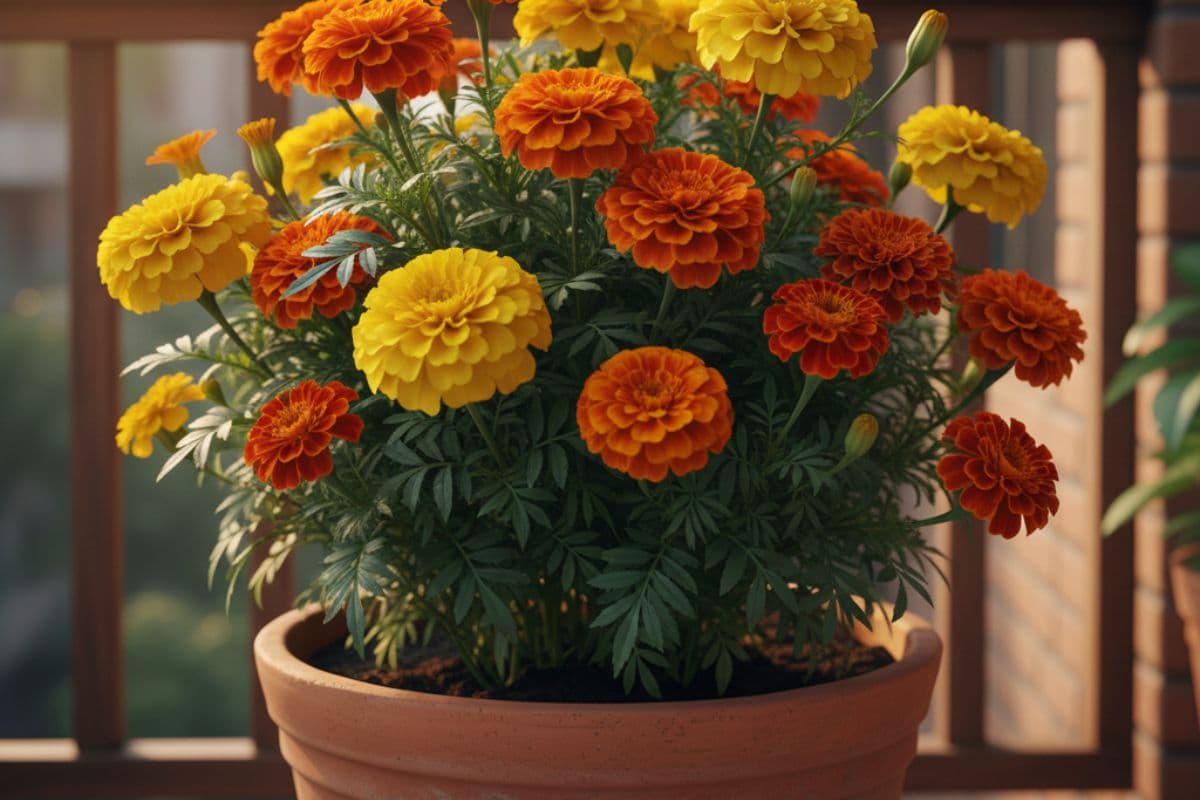Marigold Flowers Pot Gardening