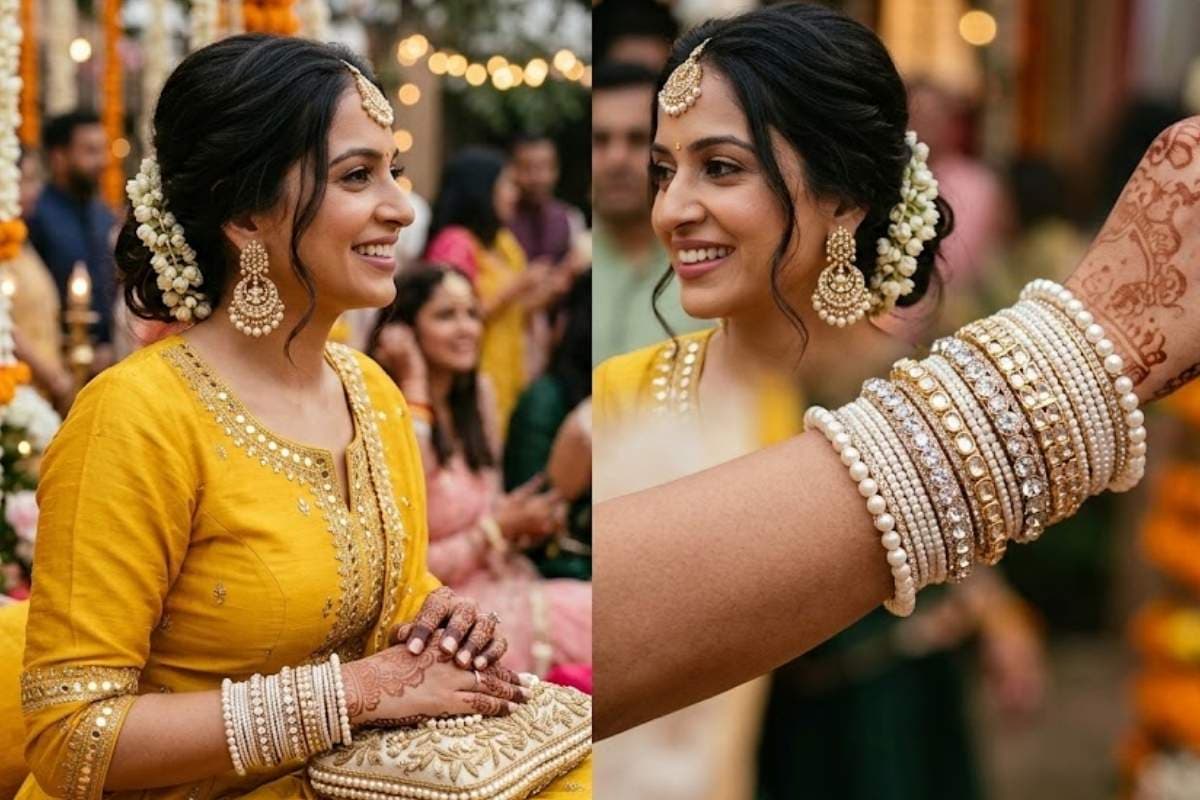 Pearl and Crystal Bangles (AI IMAGE)