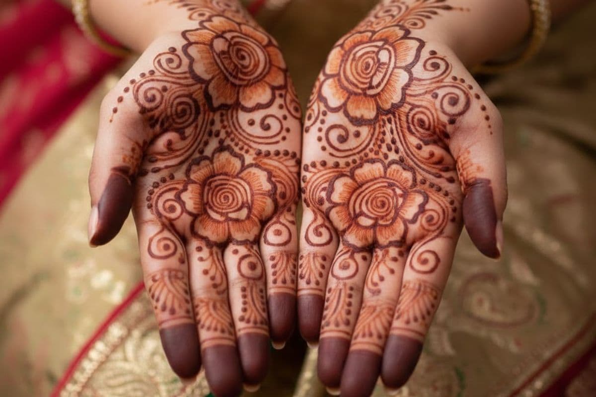 Rose Simple Mehndi Design (AI IMAGE)