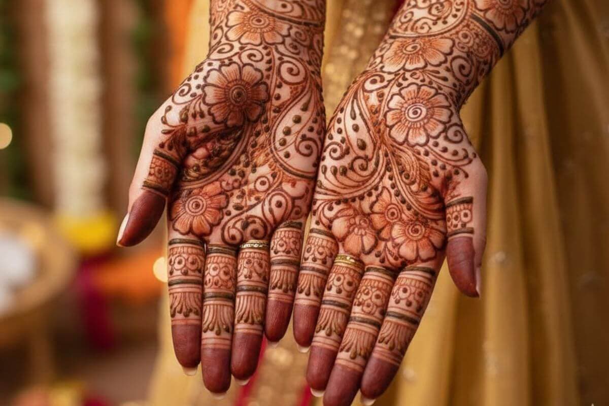 Flower Simple Mehndi Design (AI IMAGE)