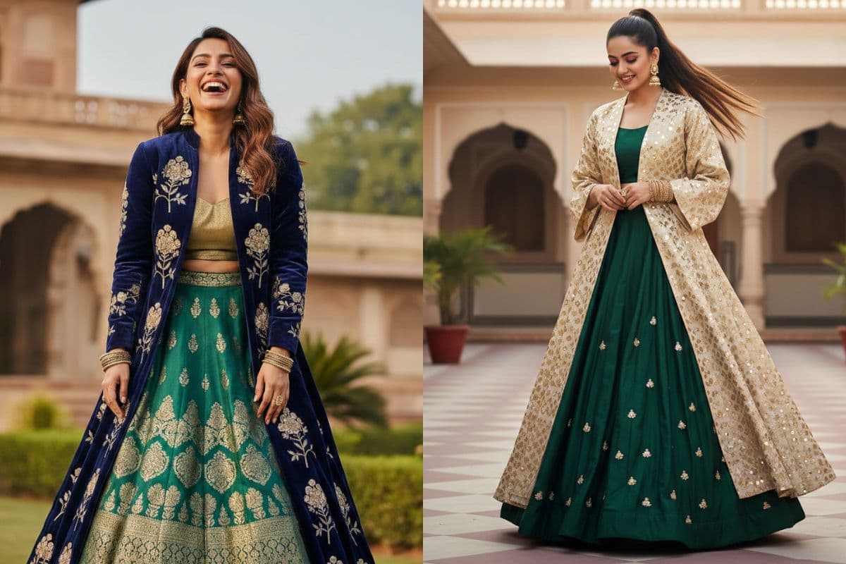 Stylish Jacket Style Lehenga