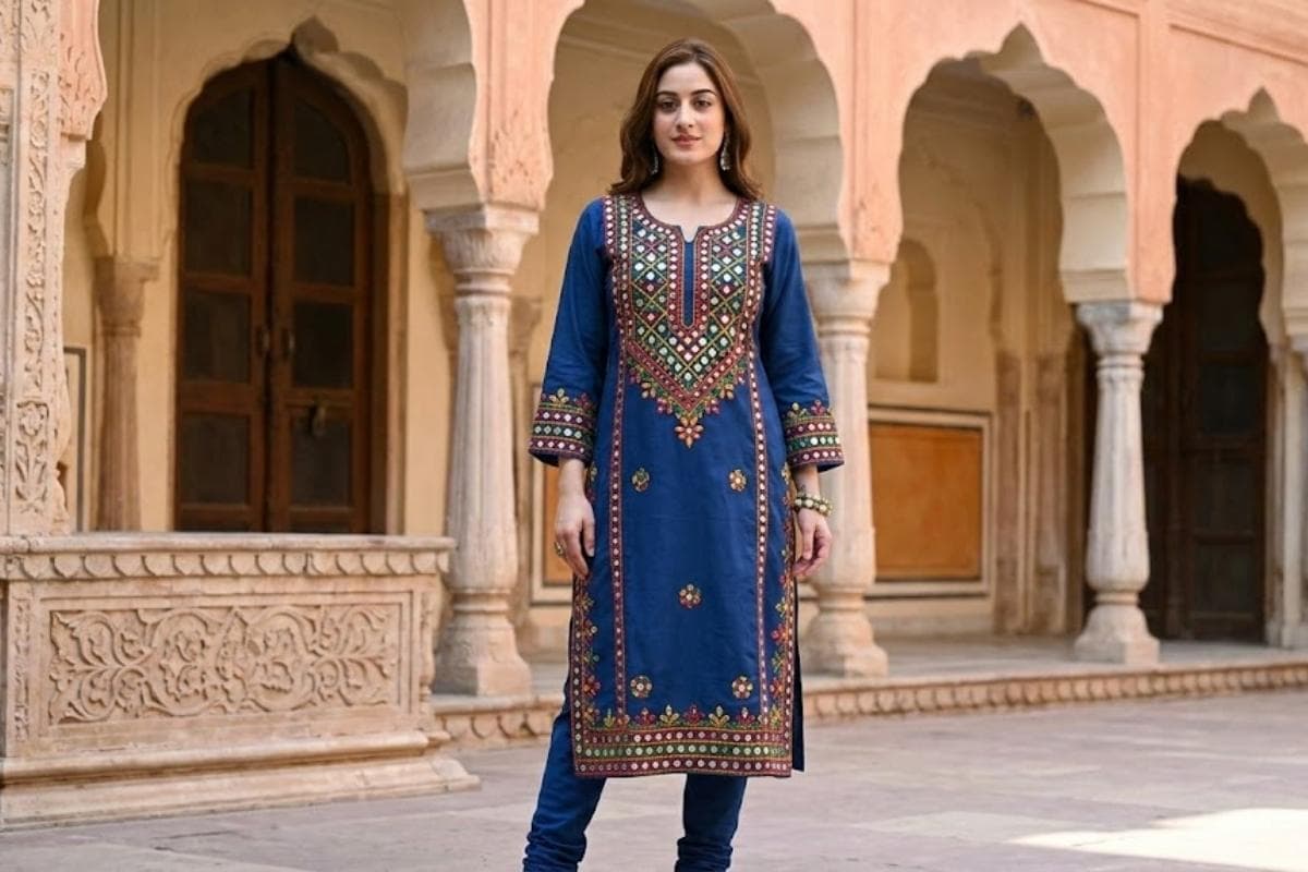 Mirror Work Kurti (AI IMAGE)