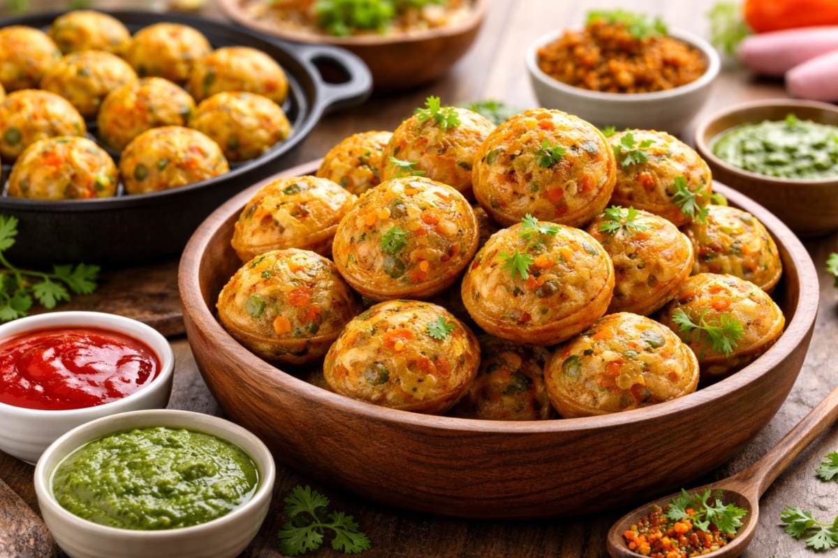 Achari Veg Appe Recipe: सिर्फ 20 मिनट में बनाएं चटपटी और सब्जियों से लोडेड अप्पे, हर बाइट में मसालों का धमाका!