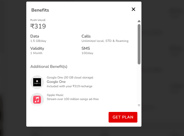 319 रुपये वाला प्लान