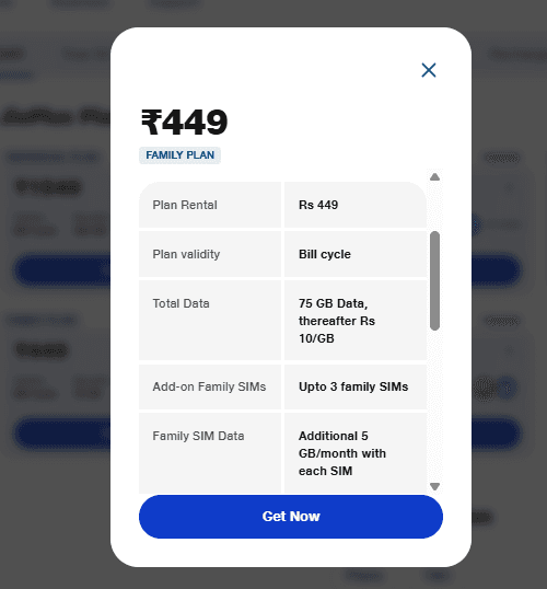 Jio का 449 रुपये वाला फैमिली प्लान 