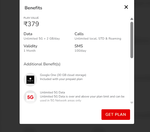 379 रुपये वाला प्लान 