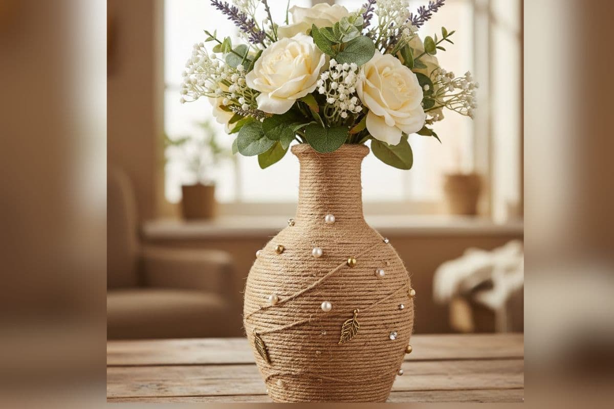 rope flower pot decoration