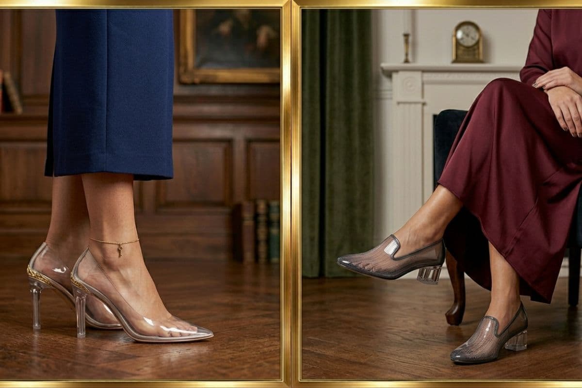 Closed Toe Transparent Heels