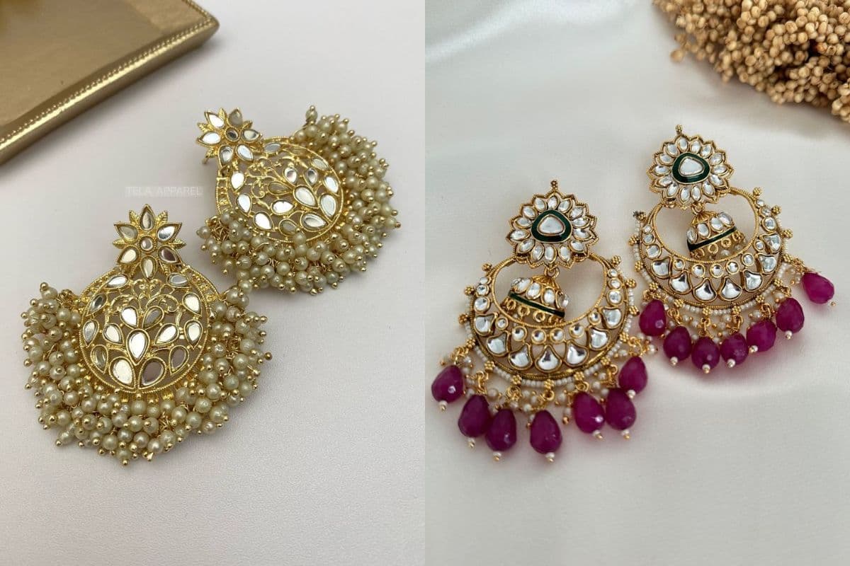 Mirror Work Chandbali For Eid 2026