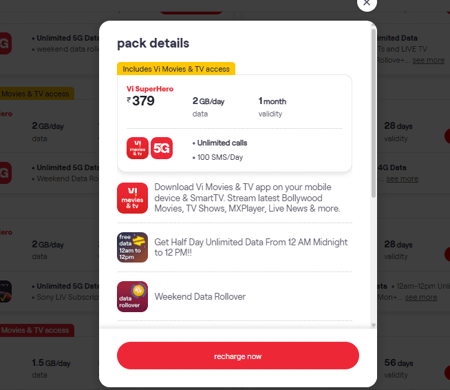वीआई का 379 रुपये वाला प्लान 