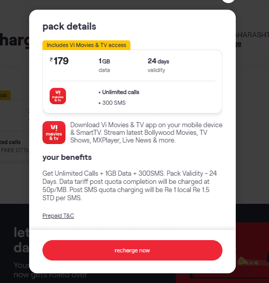 Vi का 179 रुपये वाला प्लान