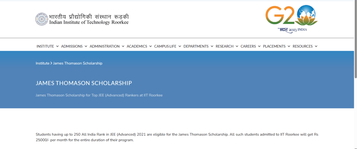 James Thomason (JT) Scholarship