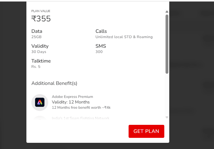 एयरटेल 355 रुपये प्लान बेनेफिट्स 