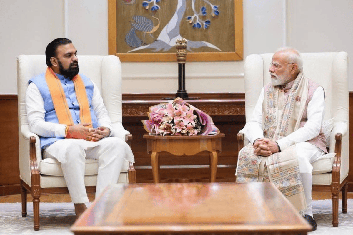 samrat meet pm modi in delhi