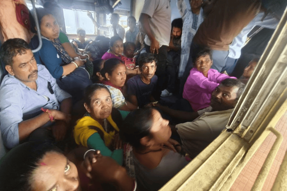 Bengal elections train services crowd gathering