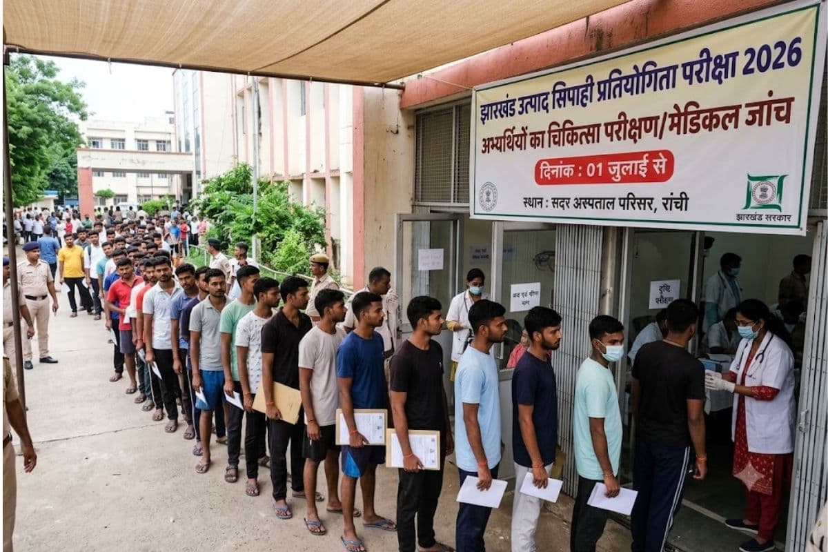Jharkhand News: उत्पाद सिपाही प्रतियोगिता परीक्षा के अभ्यर्थियों का मेडिकल जांच 1 जुलाई से