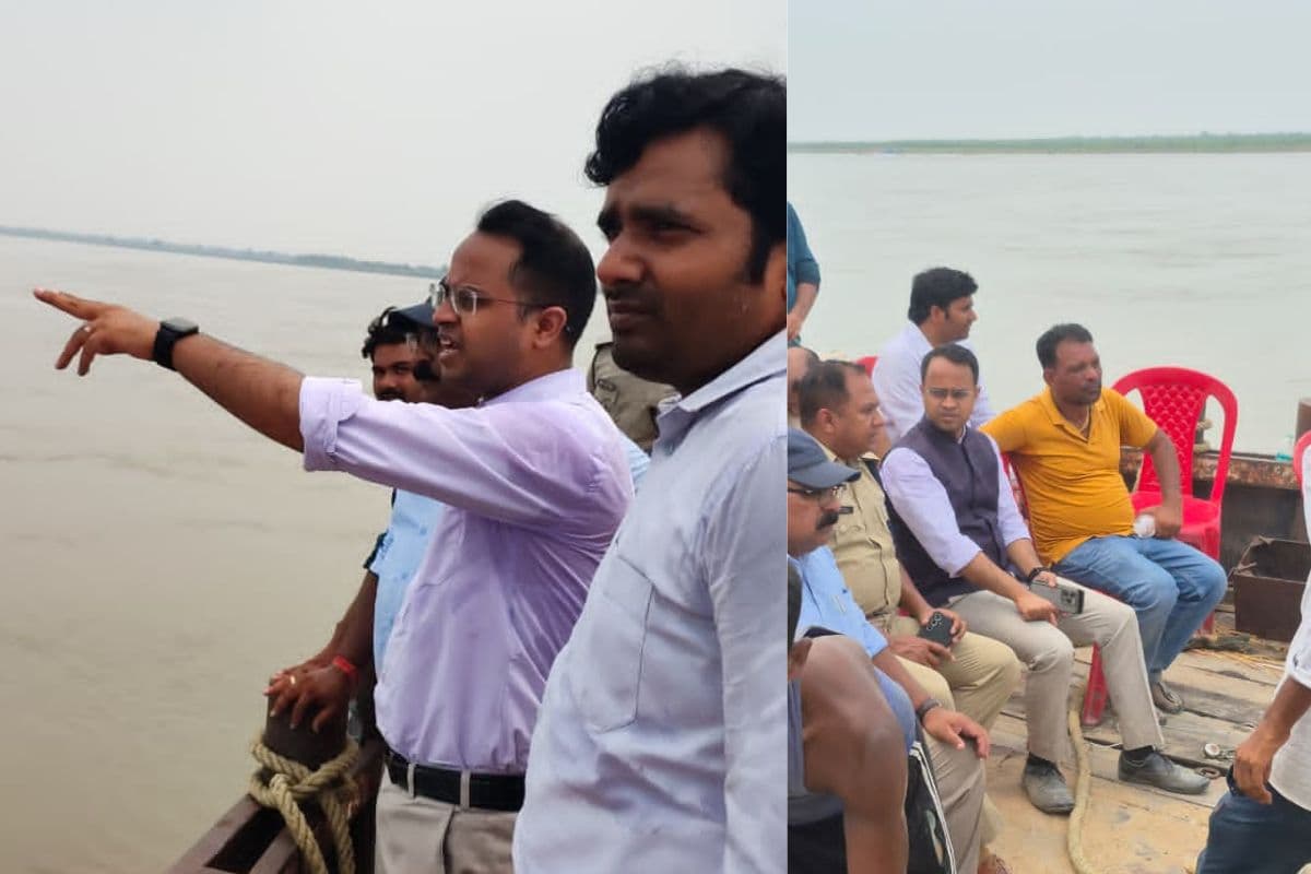 बाढ़ से पहले अलर्ट मोड में सारण प्रशासन, DM-SP पहुंचे हेजलपुर, 30 जून तक हर हाल में पूरा होगा कटाव का कार्य