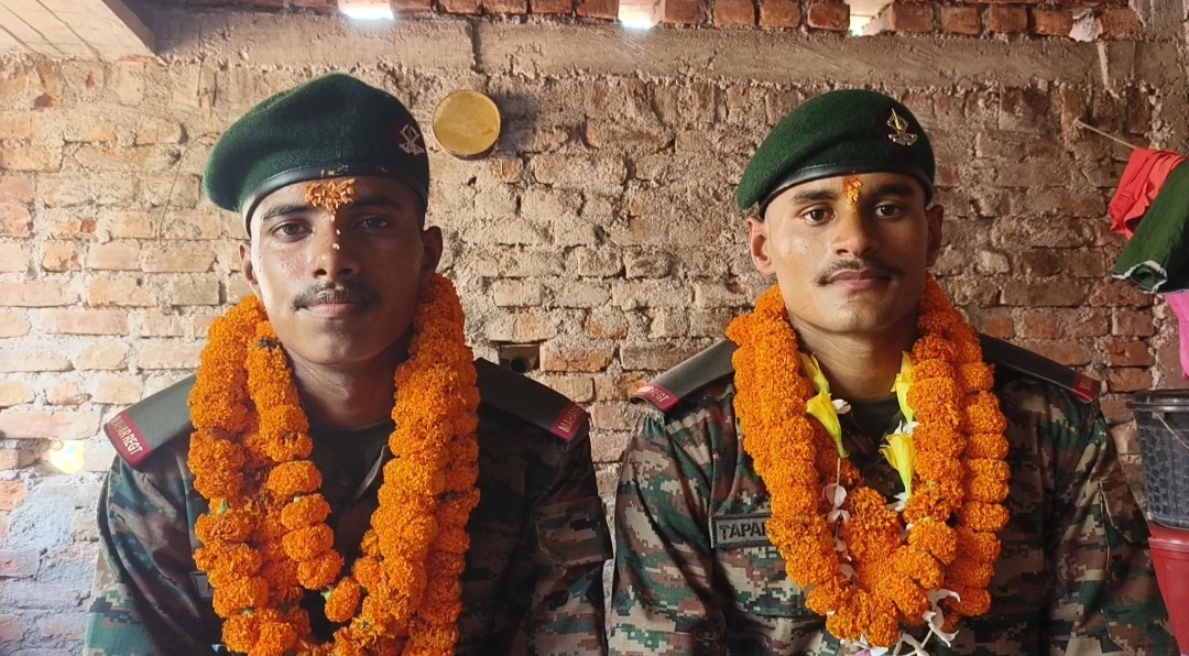 अग्निवीर प्रशिक्षण पूरा कर सुंदरपुर लौटे दो युवा, हुआ स्वागत