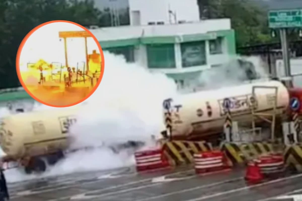 Video : टोल प्लाजा पर बेकाबू LPG टैंकर ने मचाई तबाही, CCTV में कैद हुआ खौफनाक मंजर
