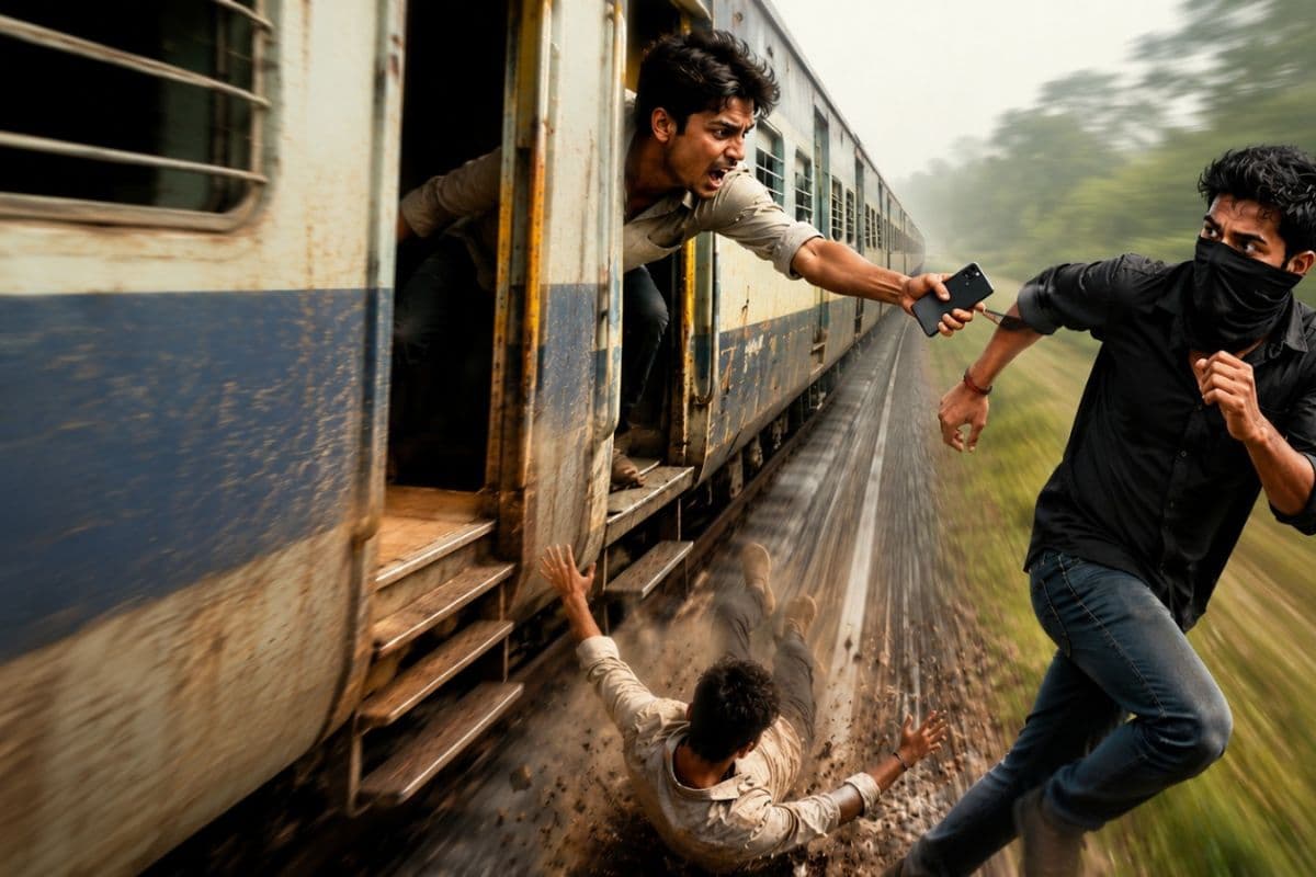 हाजीपुर और सोनपुर के बीच चलती ट्रेन से मोबाइल झपटकर भागे बदमाश, युवक ट्रेन से गिरा, अस्पताल में भर्ती