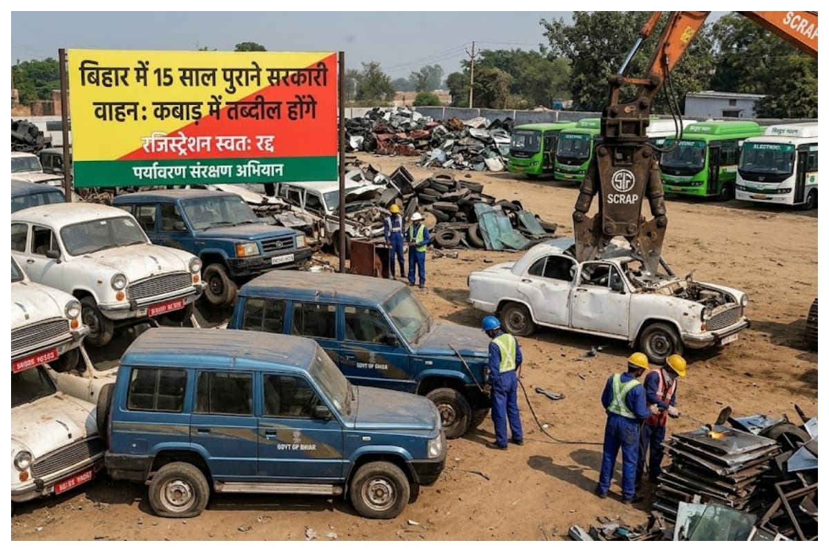बिहार में अब नहीं चलेंगे 15 साल पुराने सरकारी वाहन: रजिस्ट्रेशन स्वतः होगा रद्द, कबाड़ में तब्दील होंगी गाड़ियां
