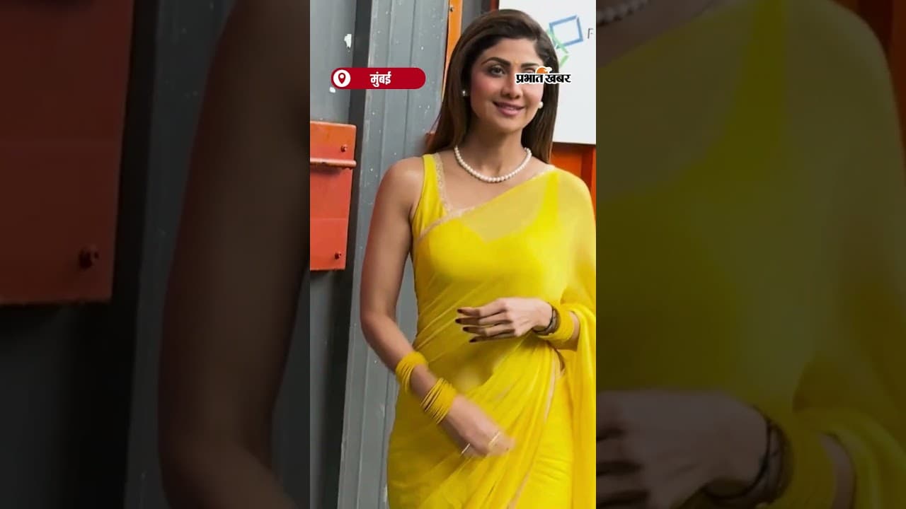 Yellow Saree में ‘Chandni’ बनीं Shilpa Shetty, शूटिंग पर किया Sridevi का लुक रिक्रिएट | Shorts