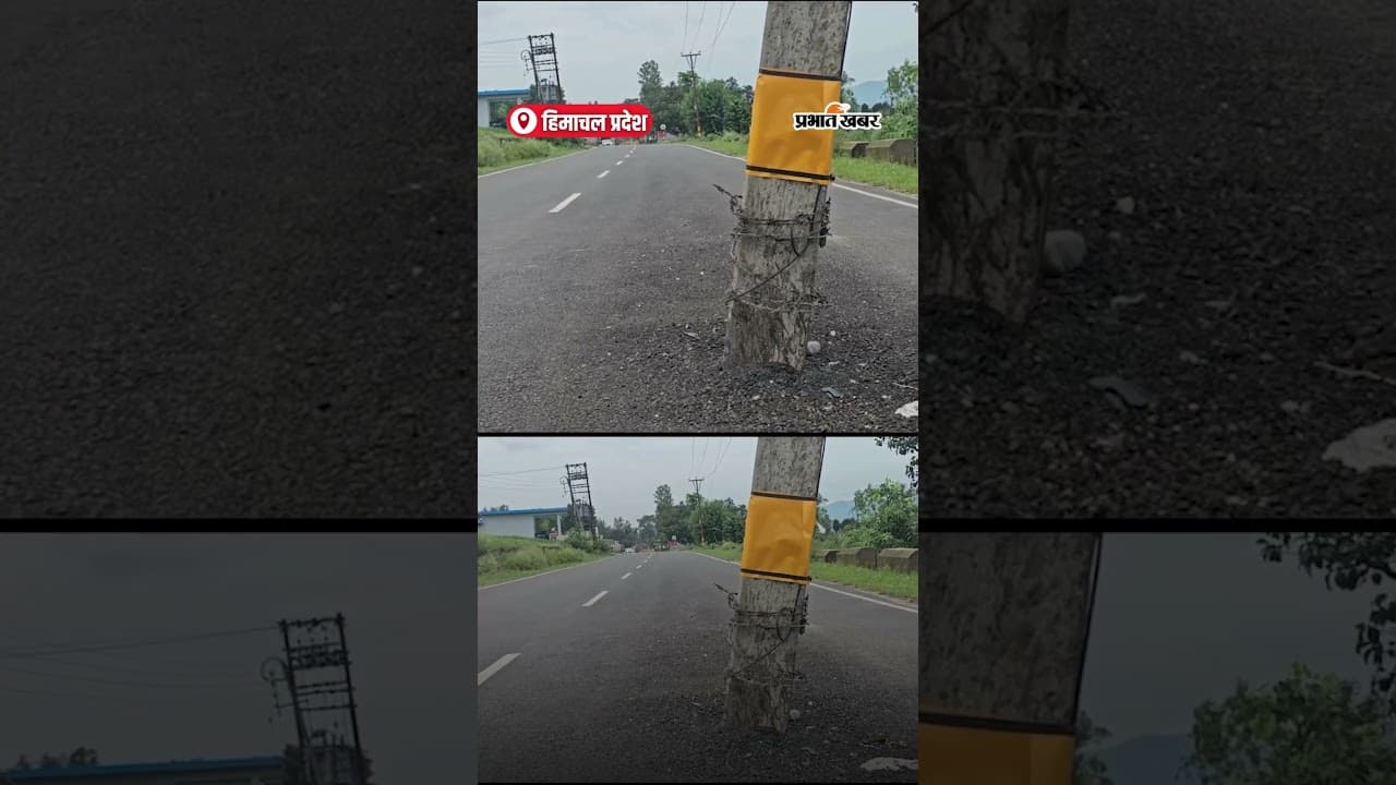 Himachal की सड़क पर बीच में खड़े Electric के Poll, Viral Video ने उड़ाए होश | Shorts | Viral Video |