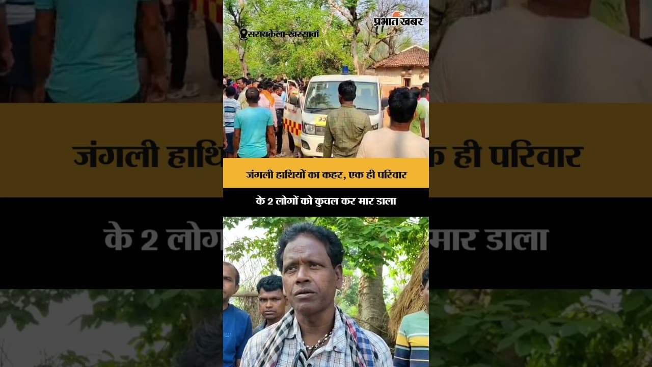 जंगली हाथियों का कहर, एक ही परिवार के 2 लोगों को कुचल कर मार डाला | Jharkhand