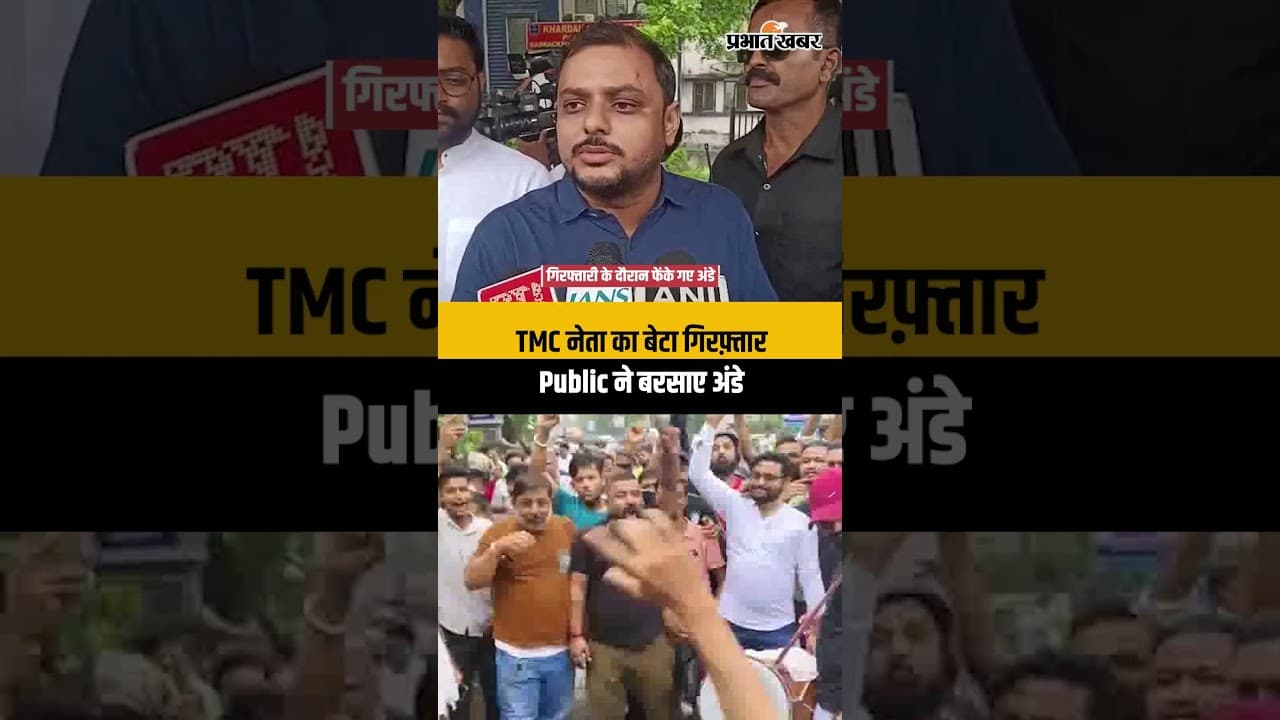 TMC Leader's Son Tirthankar Ghosh Arrested: Arrest Ke Dauran Egg Attack Video Goes Viral in WB