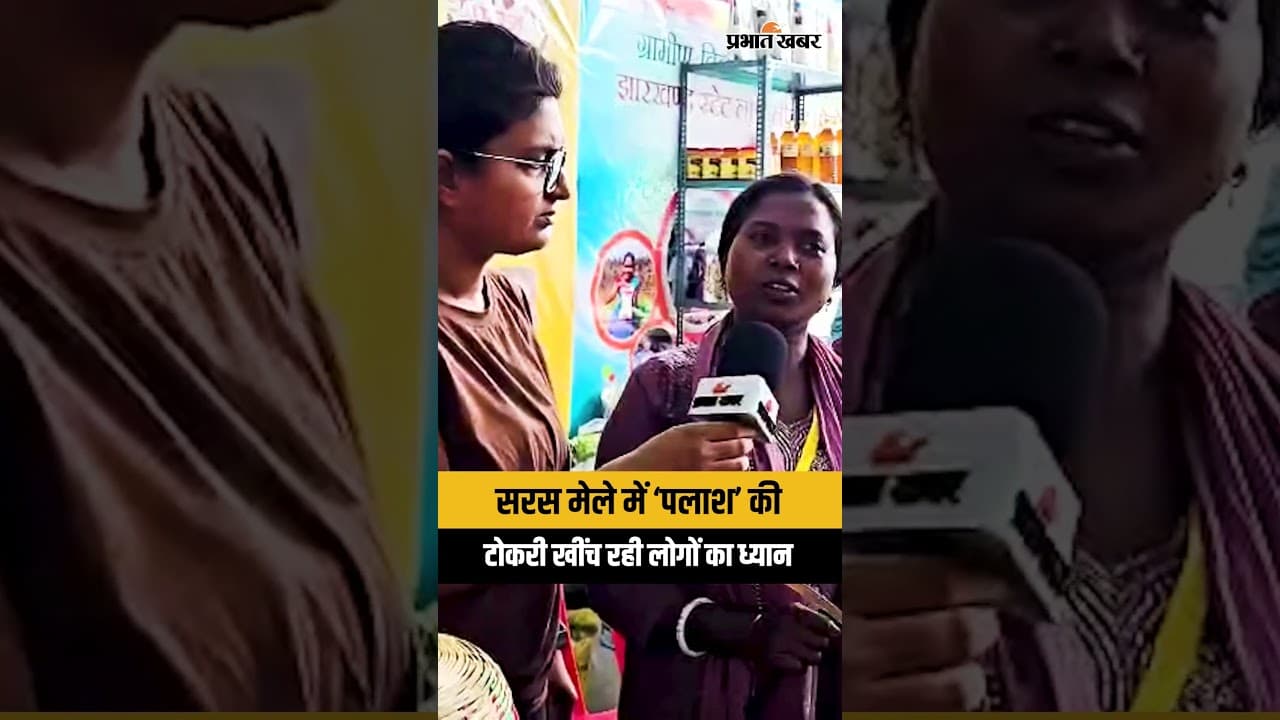 सरस मेला में पलाश की दीदी द्वारा बनाई गई खूबसूरत टोकरी आकर्षण का केंद्र