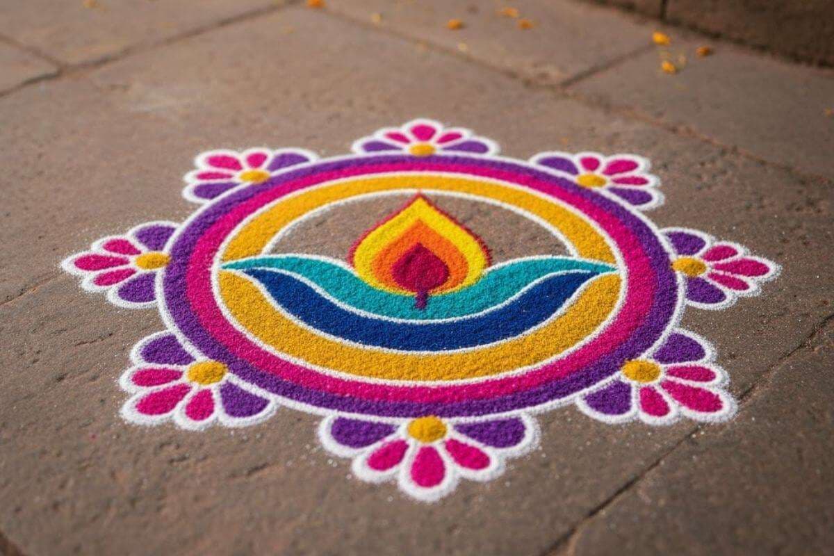 Diya Rangoli