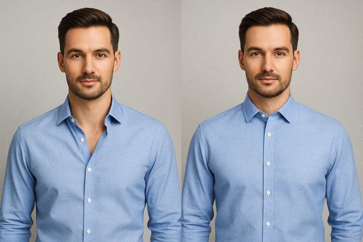 Men’s Fashion Tips: शर्ट की ऊपर की बटन खोलकर रखें या बंद करें? जानिए कौन सा लुक दिखाए आपको ज्यादा स्टाइलिश और स्मार्ट