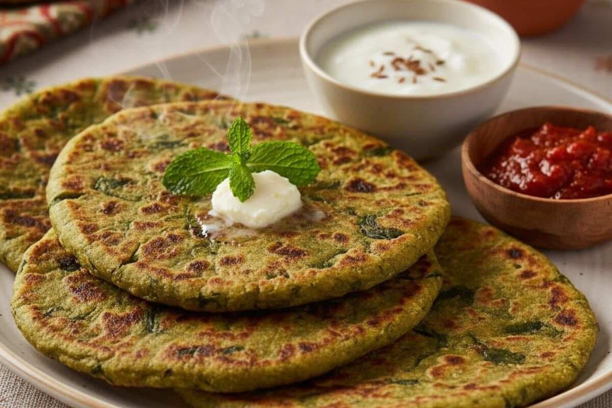 palak paratha