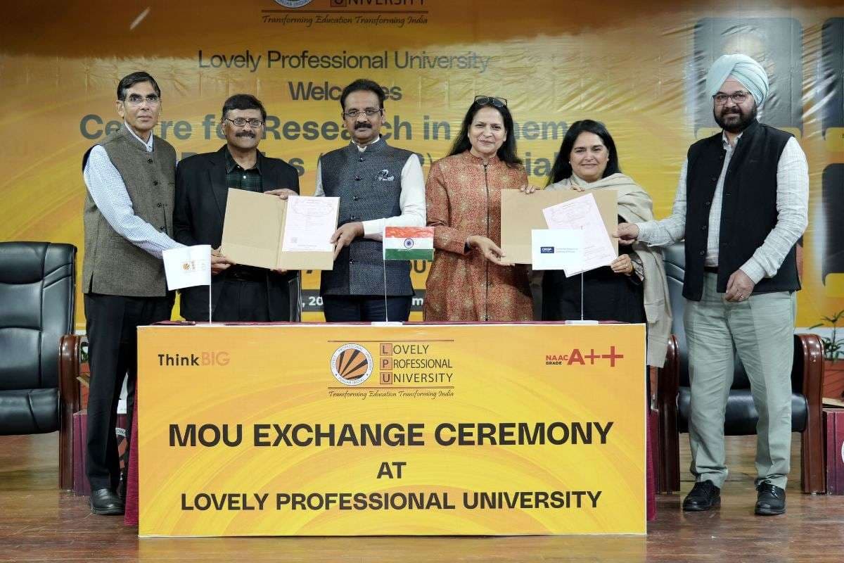 LPU ने क्रिस्प के साथ किया एमओयू, उच्च शिक्षा सुधार की दिशा में बड़ा कदम