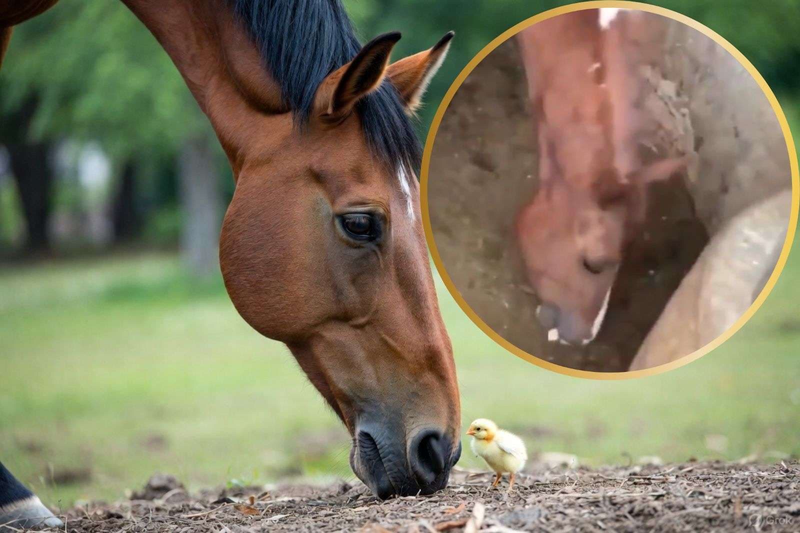 Viral Video: कमजोर दिल वाले न देखें, घोड़े ने खा लिया मुर्गी का बच्चा, वीडियो देख फटी रह जाएगी आंखें