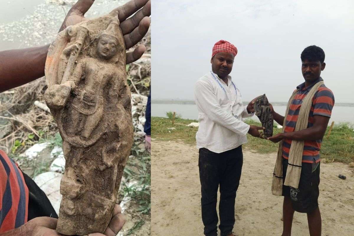 भागलपुर में मिली 1300 वर्ष पुरानी भगवान विष्णु की प्रतिमा, 5 साल पहले इस जगह पहुंचे थे सीएम नीतीश