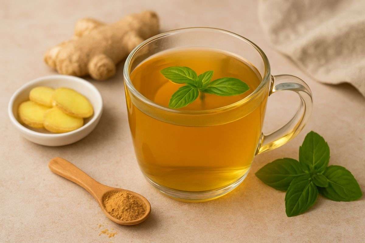 ginger tulsi tea (AI Generated)