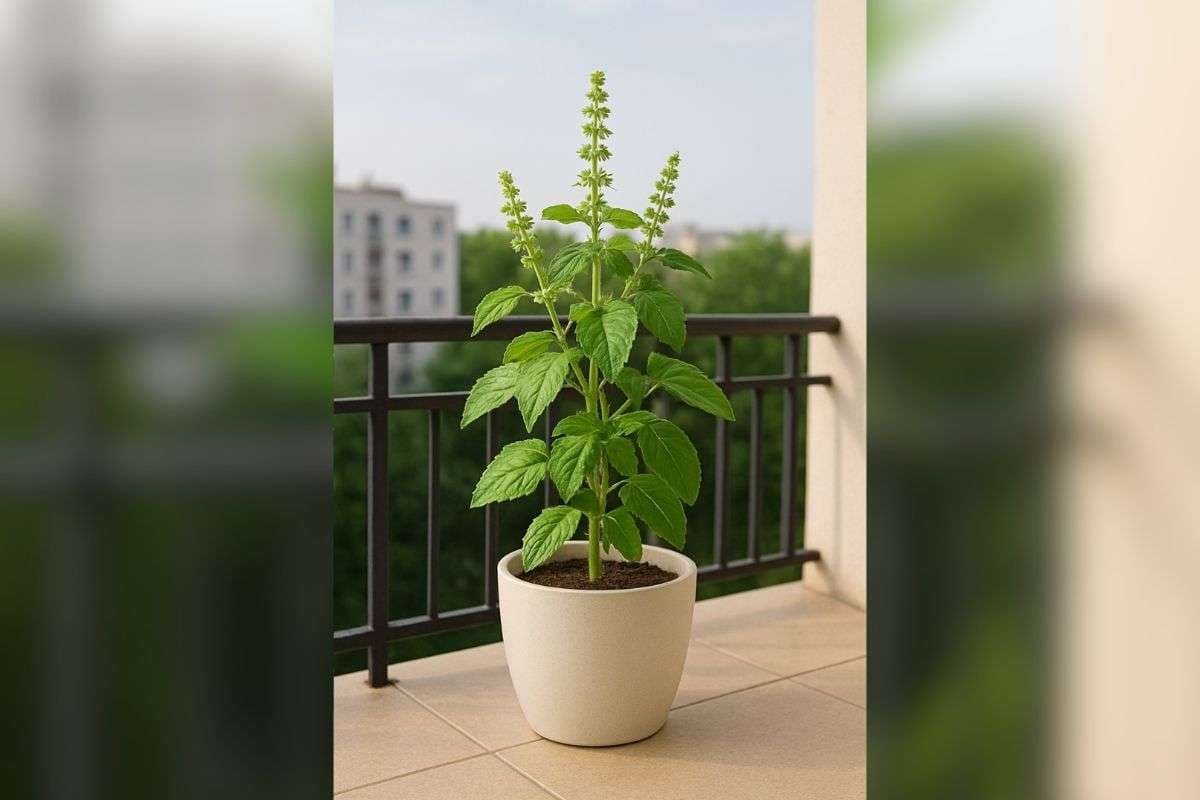 tulsi ka paudha (AI Generated)