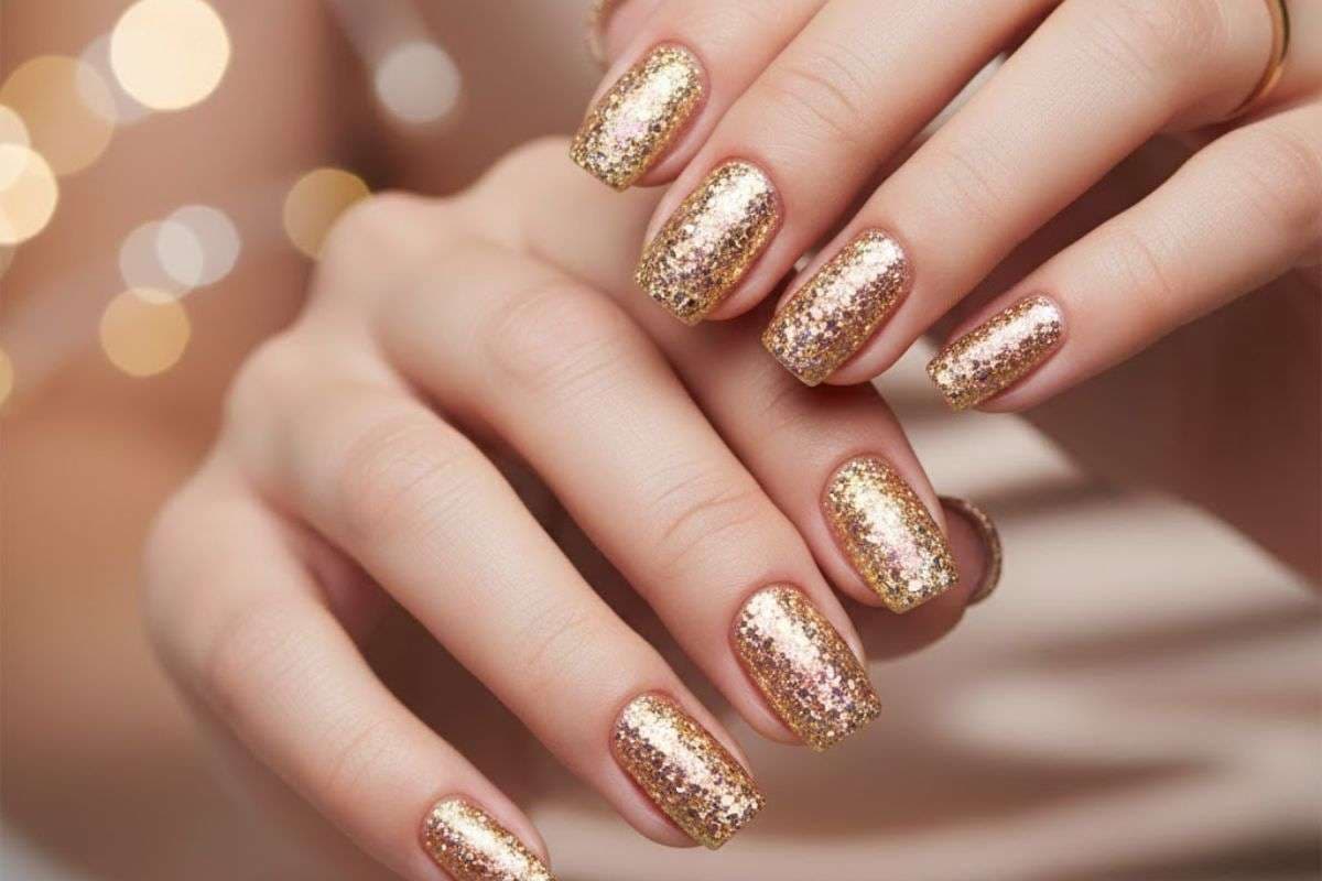 Glitter nail art
