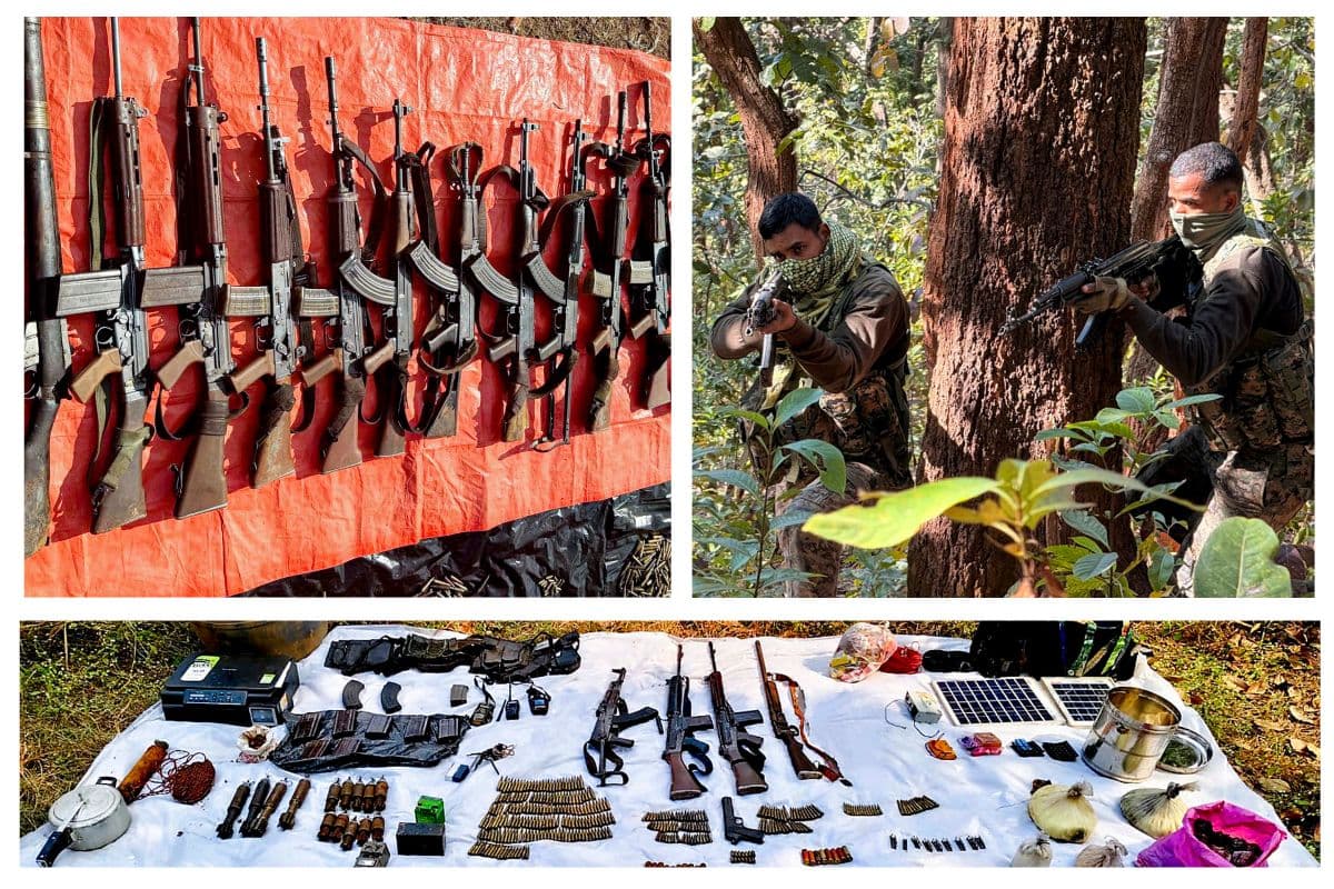 छत्तीसगढ़ में नक्सलियों की टूट रही कमर, इनामी नक्सली उधम सिंह ढेर, भारी मात्रा में हथियार बरामद  
