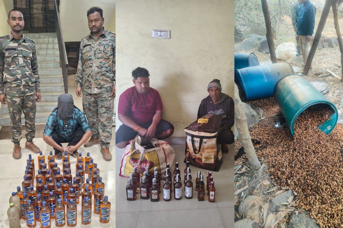 Saraikela: निकाय चुनाव से पहले शराब माफिया पर एक्शन, अवैध देसी-विदेशी शराब के साथ 6 धराए