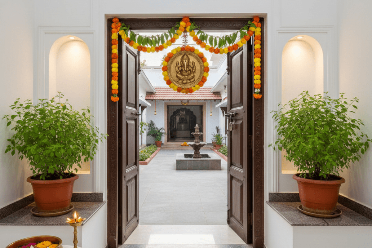 घर की सुख-समृद्धि के लिए मुख्य द्वार पर रखें ये चीजें, खिंची चली आएगी लक्ष्मी