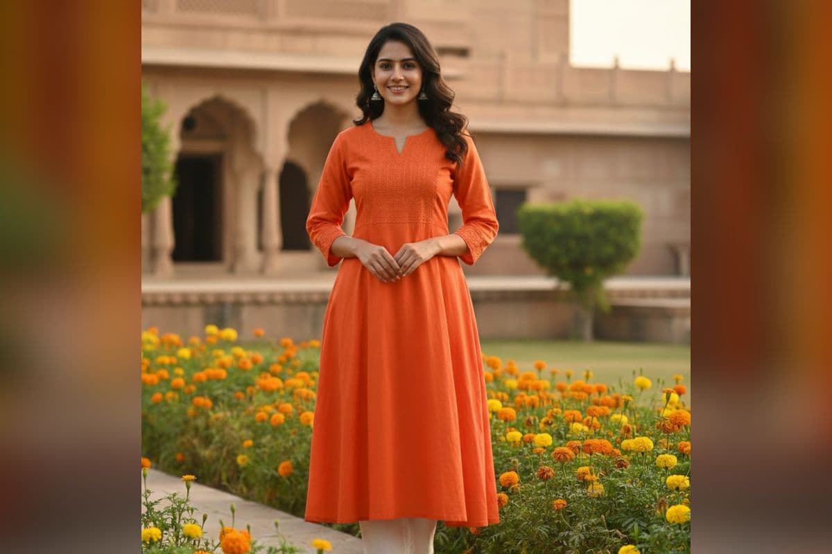 orange kurti