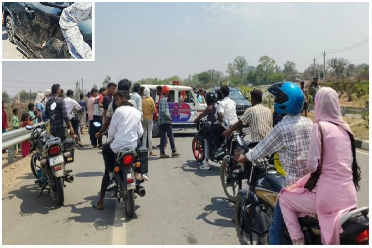 जीप ने मारी छोटे राजा की गाड़ी को मारी टक्कर, बाल-बाल बचे विधायक के बॉडीगार्ड