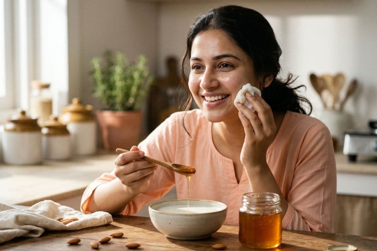 चेहरे पर आएगा नेचुरल ग्लो! किचन की इन 2 चीजों से घर पर ही करें फेशियल