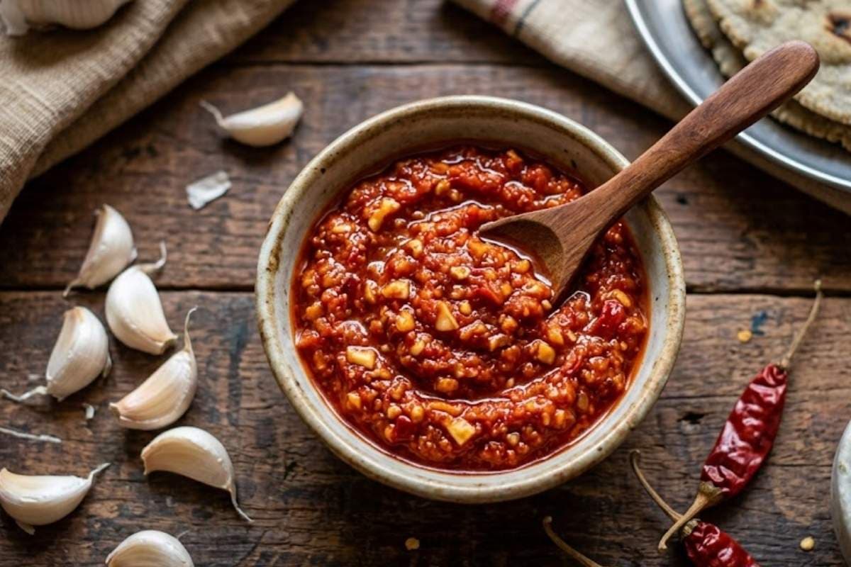 घर पर बनाएं तीखी लहसुन की चटनी, शेफ हर्षिता की रेसिपी